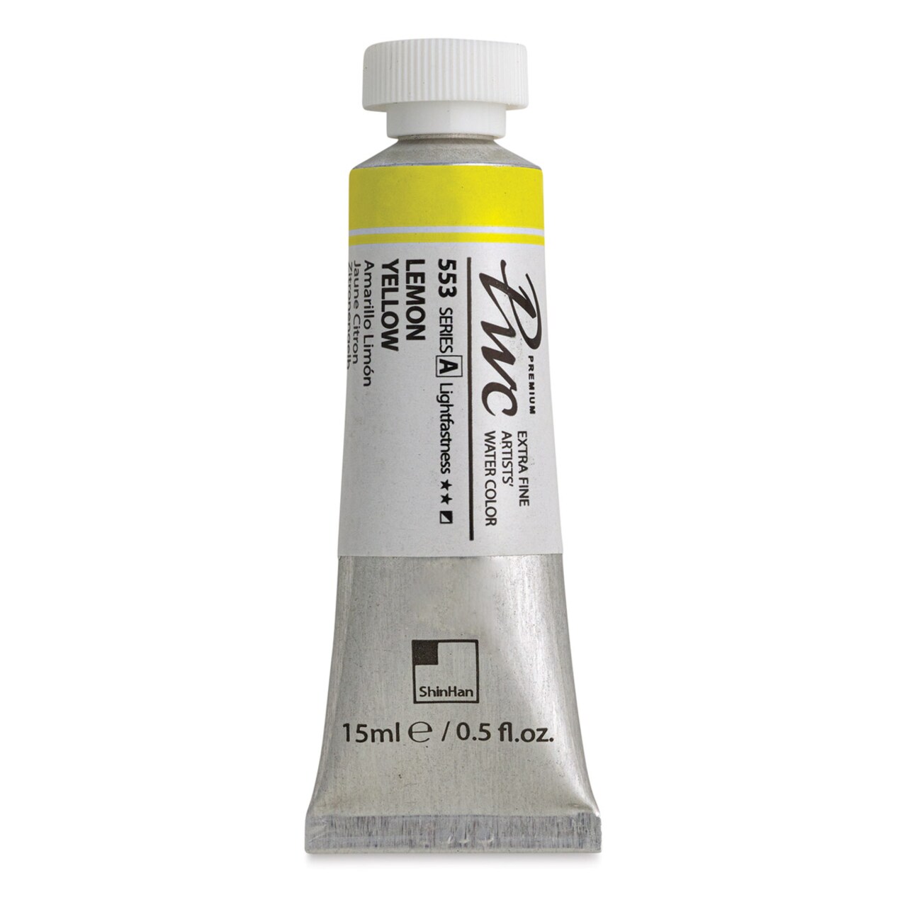 PWC Extra Fine Professional Watercolor - Lemon Yellow, 15 ml, Tube